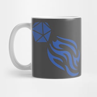 Reckless Attack Podcast Dice Logo Cobalt Mug